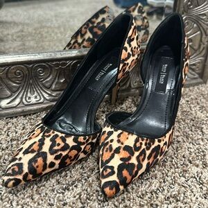 white house black market ~ leopard heel